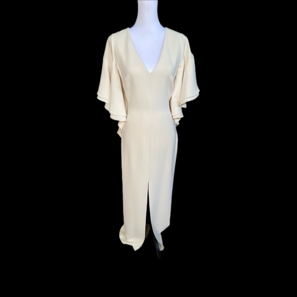 Halston Heritage size 4 Ivory Wedding Dress - Picture 3 of 13